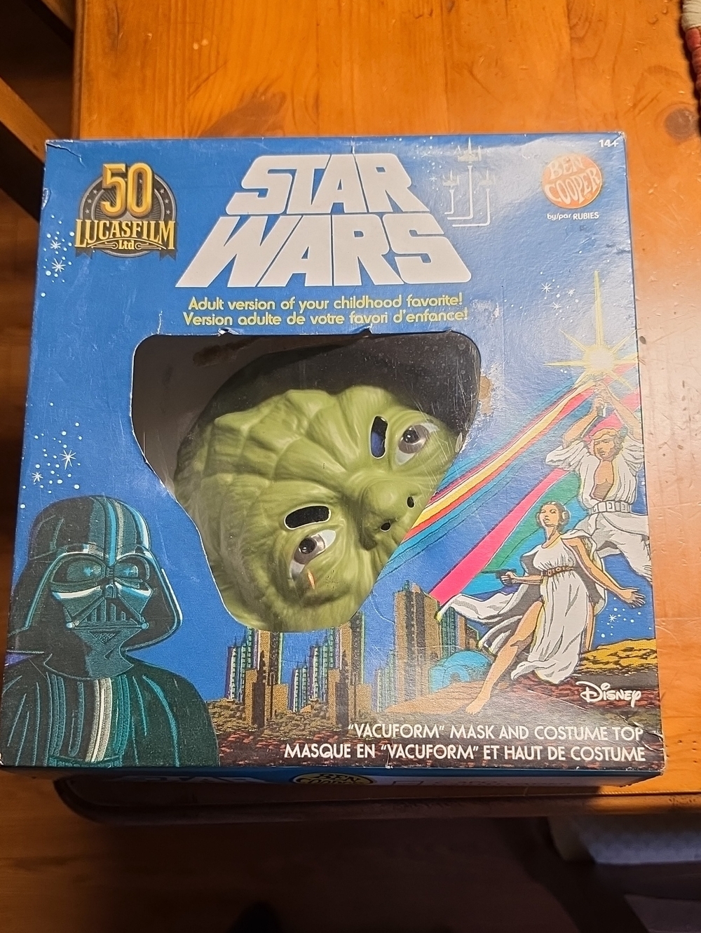 Sealed Star Wars Yoda Mask And Costume Top in Green - 50th Anniversary Box
